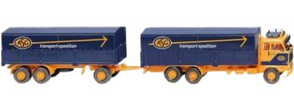 ASG Volvo F89 フラットベッドトレーラートレイン / Wiking 1/87 建設機械模型 工事車両