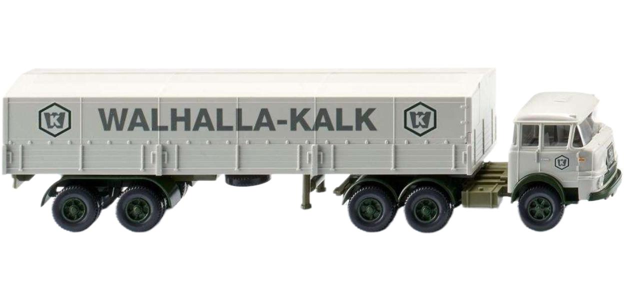 Walhalla Kalk Krupp 806 フラットベッドセミトレーラー トレーラー / Wiking 1/87 建設機械模型 工事車両