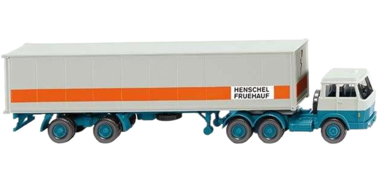 Hanomag Henschel コンテナトレーラートラック トレーラー / Wiking 1/87 建設機械模型 工事車両