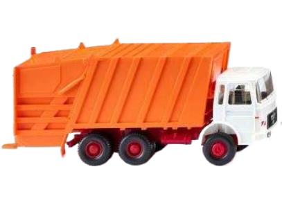 MAN プレス廃棄物トラック ホワイト/オレンジ トラック / Wiking 1/87 建設機械模型 工事車両