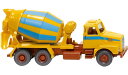 Volvo N10 コンクリートミキサー コーンイエロー ライトブルー ミキサー / Wiking 1/87 建設機械模型 工事車両