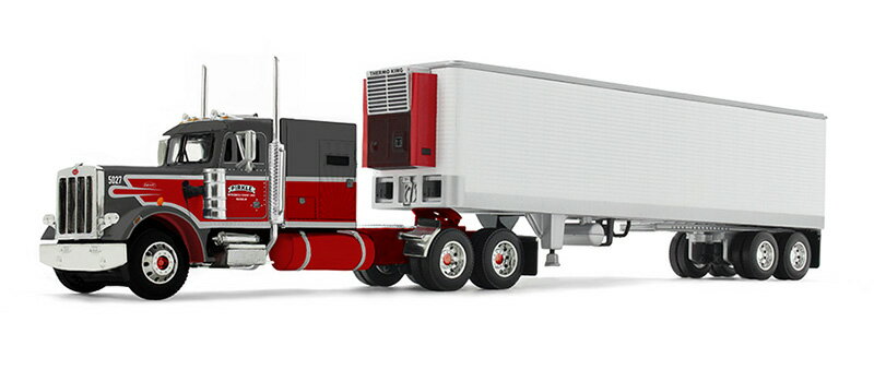 Pirkle Peterbilt 359 60インチ ビンテージスリーパー & 40フィート 冷蔵トレーラー / DCP 1/64
