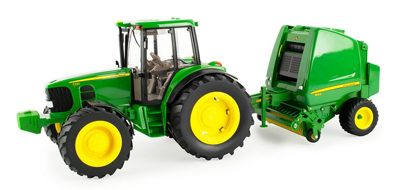 John Deere 7330 トラクター 854 ベーラーセット ライト サウンド付き ビッグファームシリーズ 農業機械 / ERTL 1/16 模型