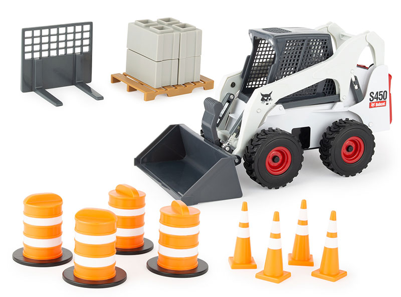 Bobcat スキッドステア ドラム缶 コーン付き Big Farmシリーズ 農機 模型 / ERTL 1/16