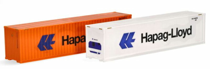 Rakuten - Hapag Llyod 40フィート コンテナ 2個セット ハイクオリティプラスチック / Herpa 1/87 建設機械模型 工事車両