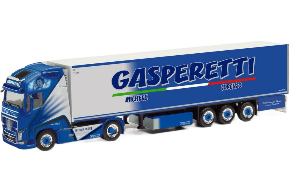 Gasperetti Volvo FH Globetrotter XL リーファーボックストレーラー トレーラー / Herpa 1/87 建設機械模型 工事車両
