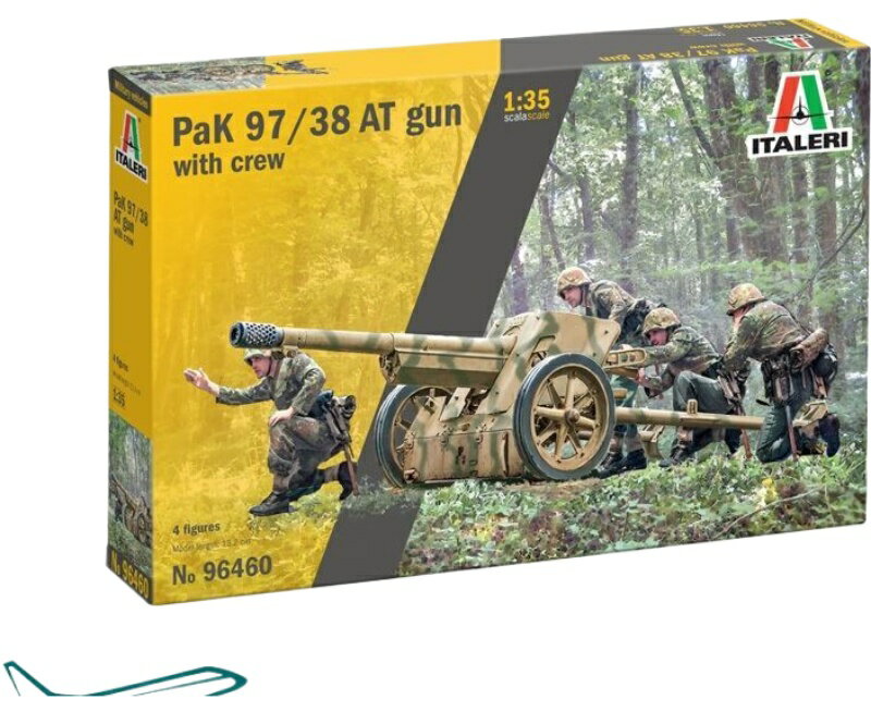 Hot Wheels - Pak 97/38 AT Gun クルー付き / ITALERI 1/35 プラスチックモデル模型