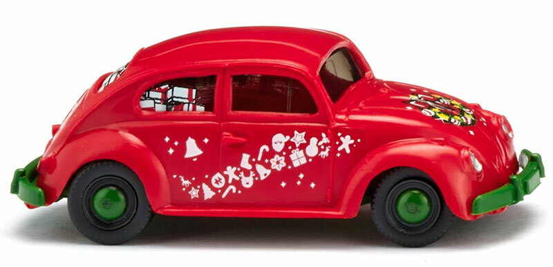 クリスマス 1960-67 Volkswagen Beetle 1200 ミニカー / WIKING 1/87