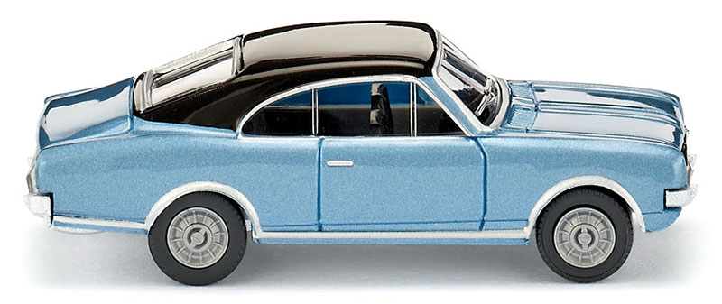 1967-71 Opel Commodore A クーペ メタリックポーラーブルー ミニカー / WIKING 1/87