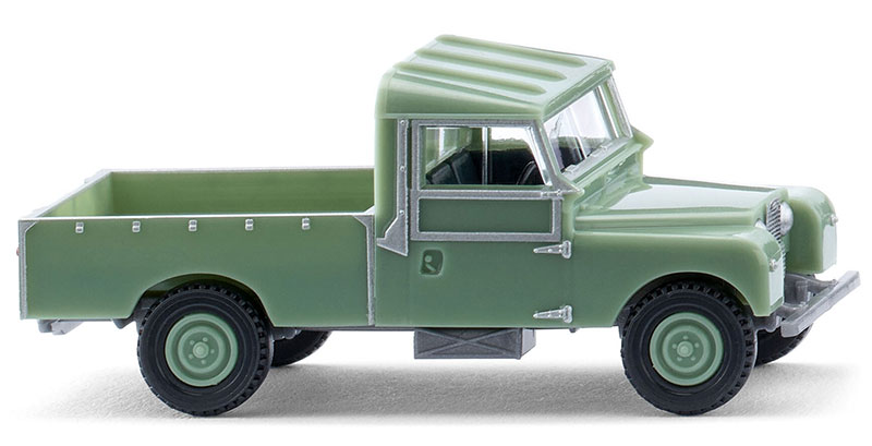 1954-58 Land Rover ピックアップ ペールグリーン 延長ホイールベース トラック / WIKING 1/87 建設機械模型 工事車両