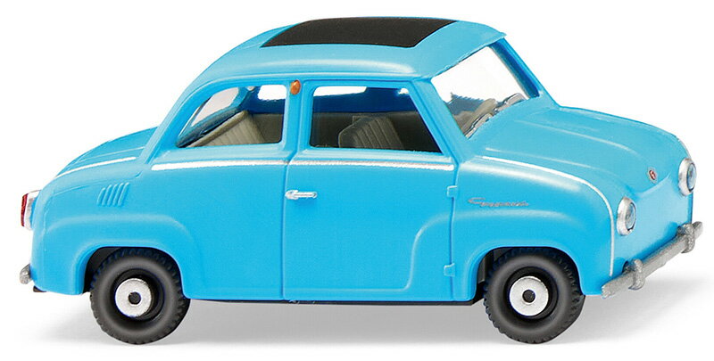 Glas Goggomobil クローズドフォールディングルーフ アイスブルー ミニカー / WIKING 1/87