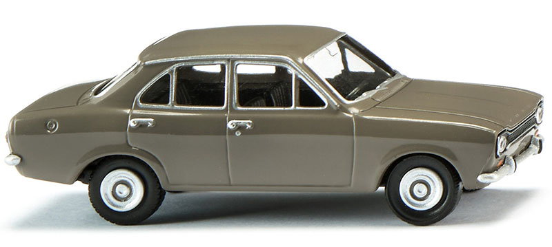 1968-74 Ford Escort クォーツグレー ミニカー / WIKING 1/87