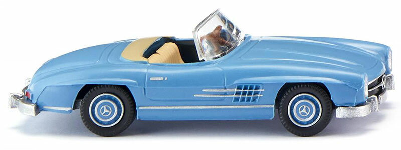 1957-63 Mercedes-Benz 300 SL ライトブルー ミニカー / WIKING 1/87