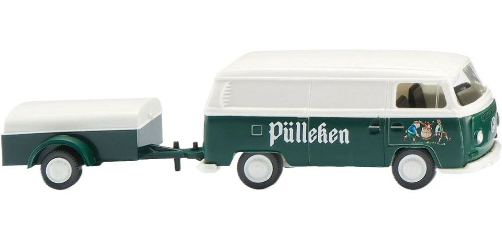 Puelleken Volkswagen T2 パネルバン トレーラー / Wiking 1/87 ミニカー 模型