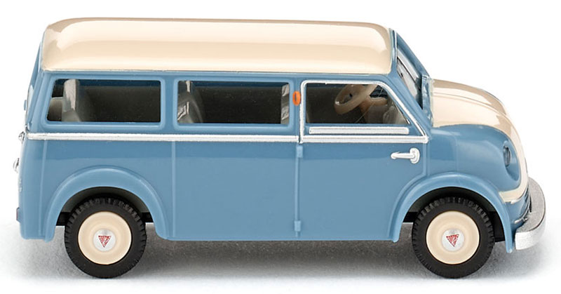 1952-61 Lloyd LT 500 バス パステルブルー ミニカー / WIKING 1/87