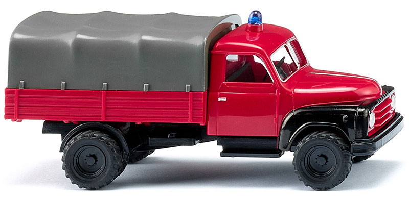 消防局 Hanomag L 28 フラットベッドトラック ミニカー / WIKING 1/87