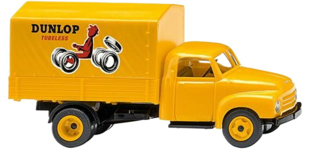 Dunlop Opel Blitz フラットベッド トラック / Wiking 1/87 ミニカー 模型