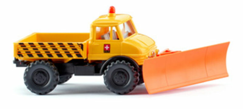 PTT 1963-75 Unimog U 406 スノープラウ付き 除雪機 / WIKING 1/87 建設機械模型 工事車両