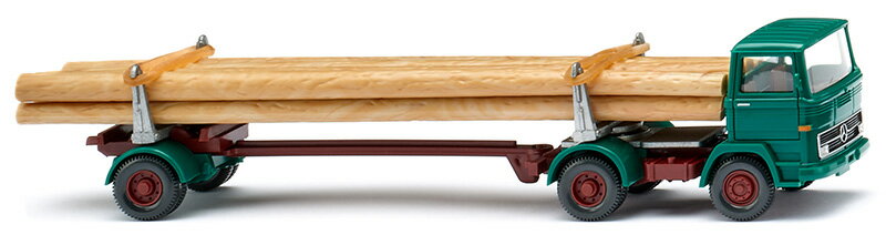 1965 Mercedes-Benz LPS 1317 木材運搬車 グリーン トラック / WIKING 1/87 建設機械模型 工事車両