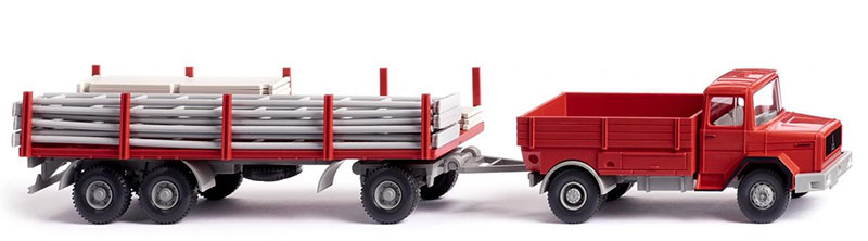 Magirus-Deutz トラック 足場トレーラー付き / WIKING 1/87