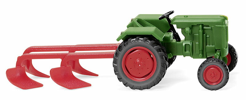 Normag Farktor I トラクター リーフグリーン プラウ付き 農機 模型 / WIKING 1/87