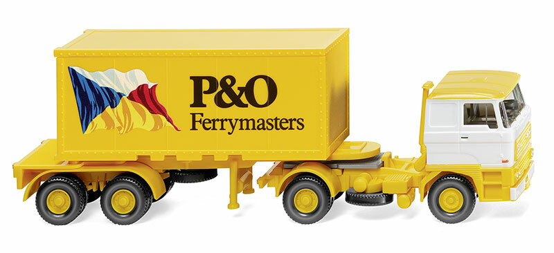 P&O Ferrymasters DAF トラクター コンテナトレーラー & 20フィートコンテナ付き / WIKING 1/87