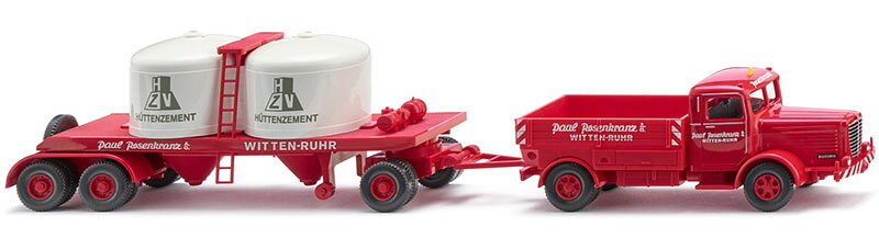Rosenkranz 1950-56 Bussing 8000 ケミカルトレーラー付き / WIKING 1/87
