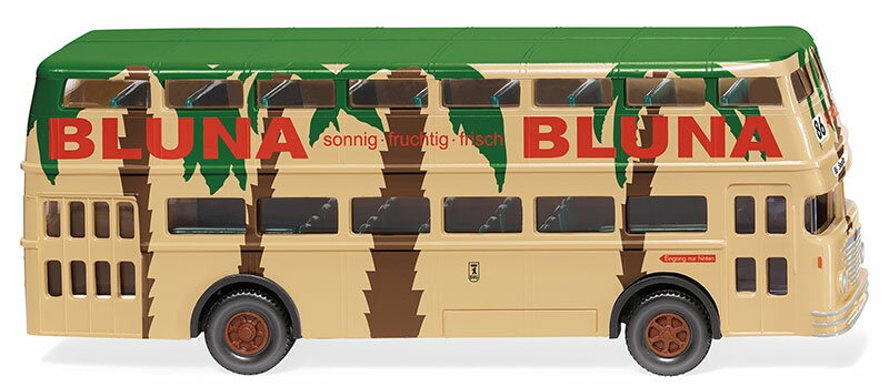 Bluna Bussing D2U 2階建てバス ミニカー / WIKING 1/87