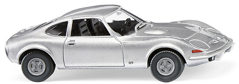 Opel GT メタリックシルバー ミニカー / WIKING 1/87