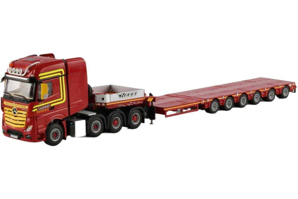 Neeb Mercedes Benz Actros MP4 SLT Giga Space SL ローローダー / WSI 1/50 建設機械模型 工事車両