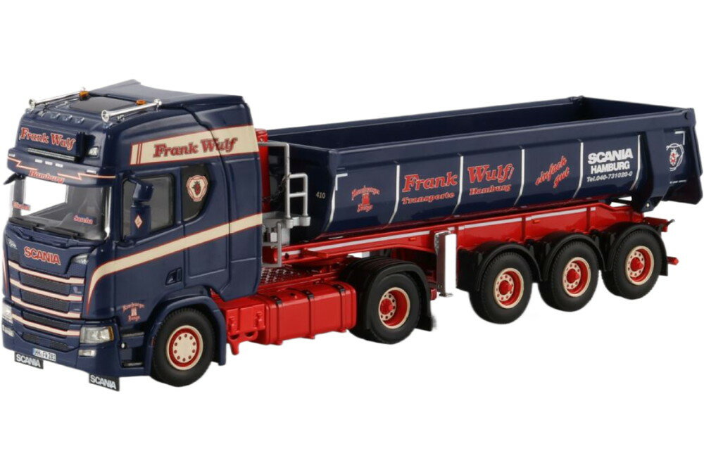 Rakuten - Frank Wulf Scania R Highline CR20H ダンプトレーラー トレーラー / WSI 1/50 建設機械模型 工事車両
