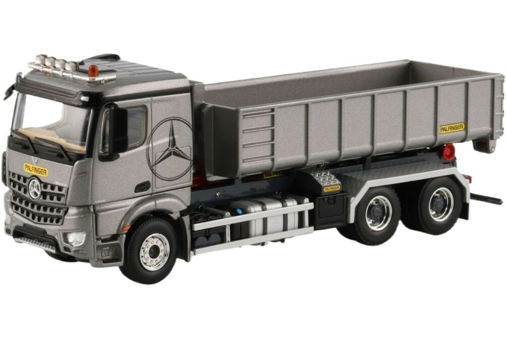 Mercedes Benz Arocs MP4 2300mm Classic Space Riged Truck フックリフト 6x4 15 コンテナ / WSI 1/50 建設機械模型 工事車両