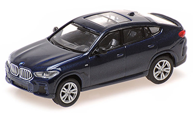 BMW X6 2020 メタリックブルー SUV 模型 ダイキャスト モデル / MINICHAMPS 1/87 ミニカー 模型