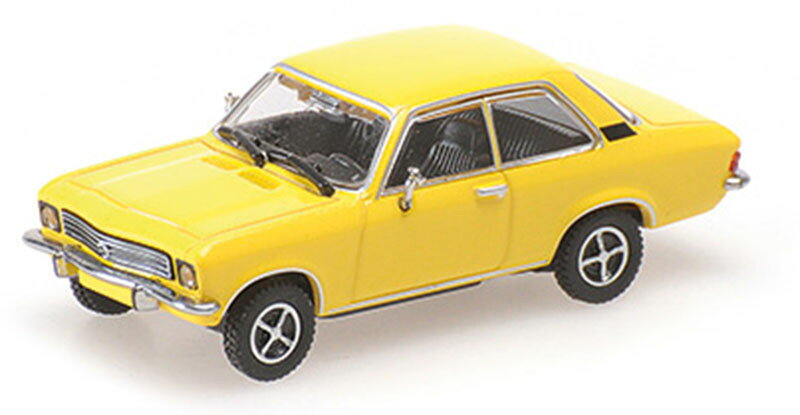 Opelオペル Asconaアスコナ 1970 イエロー 旧車 模型 ダイキャスト モデル / MINICHAMPS 1/87 ミニカー 模型