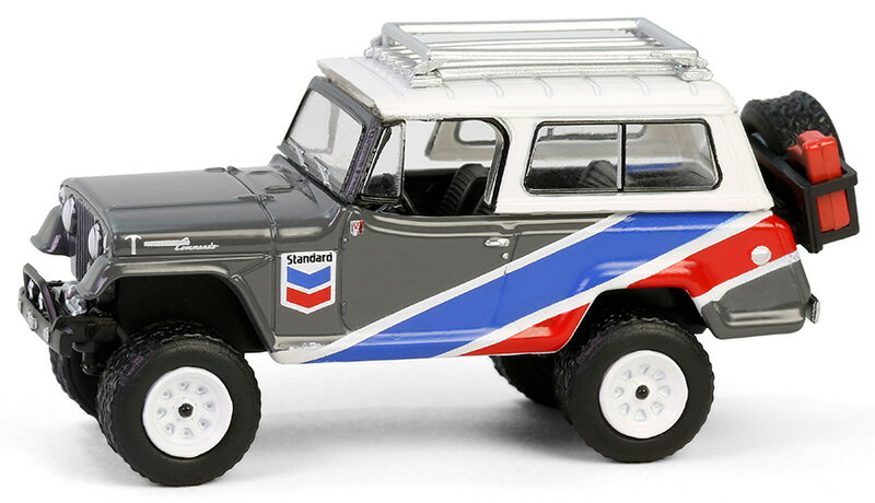 乐天商城 - Jeepジープ ジープスター コマンド オフロード 1970 シェブロン 四駆 働く車 模型 / Greenlight 1/64 ミニカー 模型