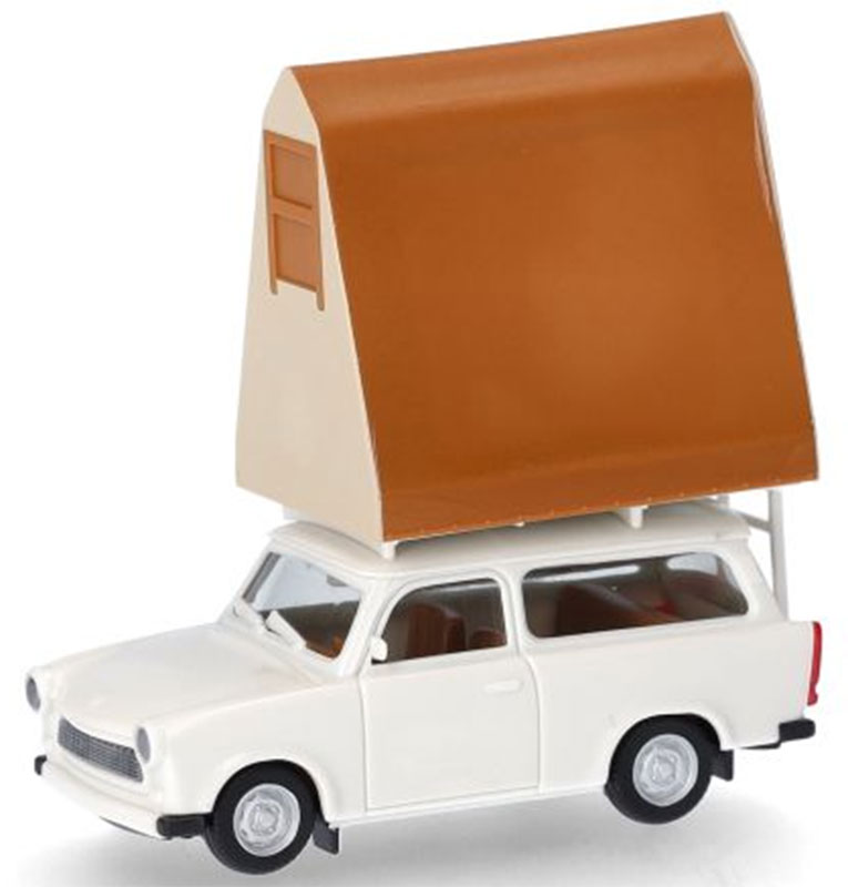 Trabantトラバント 601 S ルーフトップテント付 模型 モデル / Herpa 1/87 ミニカー 模型
