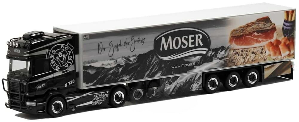 Hot Wheels - Moser Schinken Scania R V8 Topline 2013 冷凍セミトレーラー / Herpa 1/87 ミニカー 模型