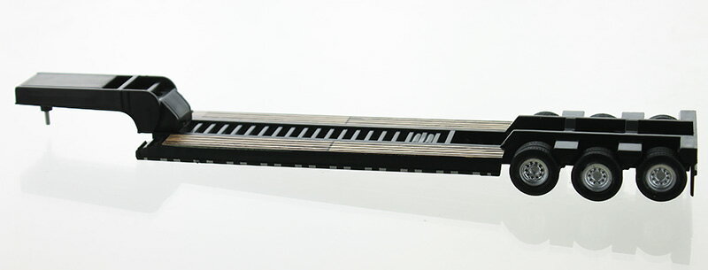 ローボーイ コンストラクション トレーラー ブラック 重機運搬車 荷台 働く車 模型 / HO LOGISTICS 1/87 建設機械模型