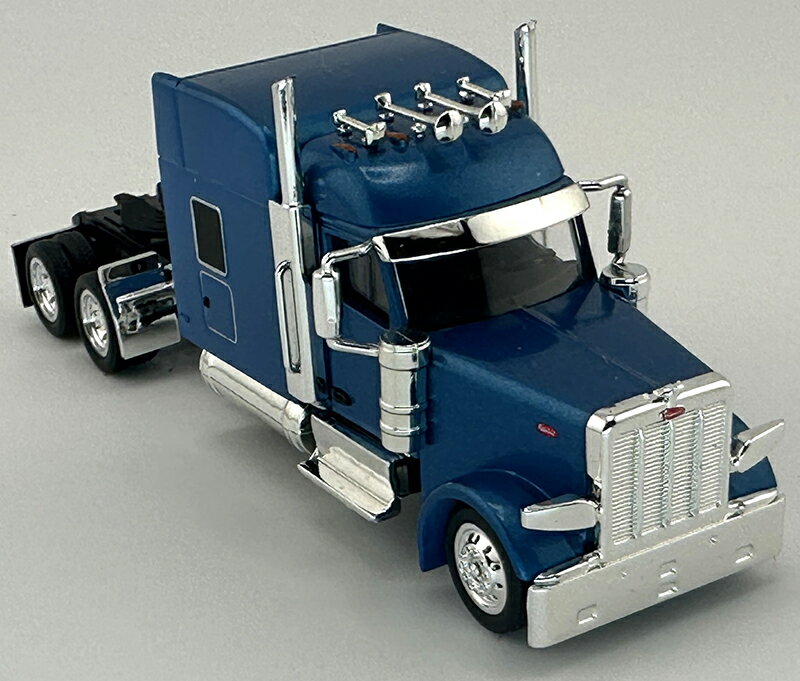 Peterbiltピータービルト 589 スタンドアップ スリーパー ブルー トラック 模型 / HO LOGISTICS 1/87 ミニカー 模型