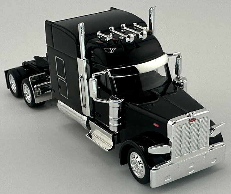 Peterbiltピータービルト 589 スタンドアップ スリーパー ブラック トラック 模型 / HO LOGISTICS 1/87 ミニカー 模型