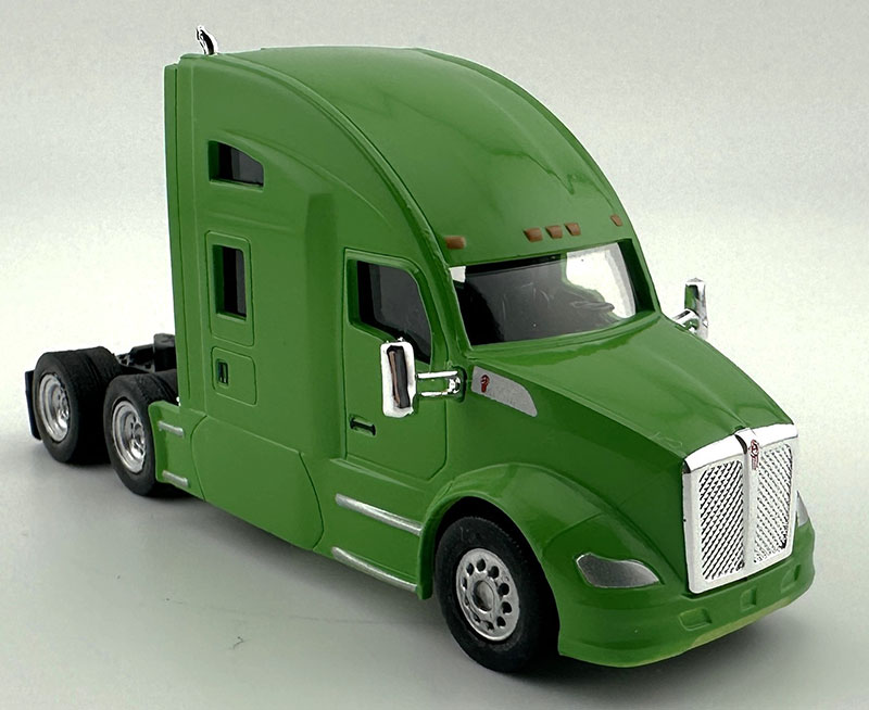 Kenworthケンワース T680 スリーパーキャブ ライムグリーン トラック 働く車 模型 / HO LOGISTICS 1/87 ミニカー 模型