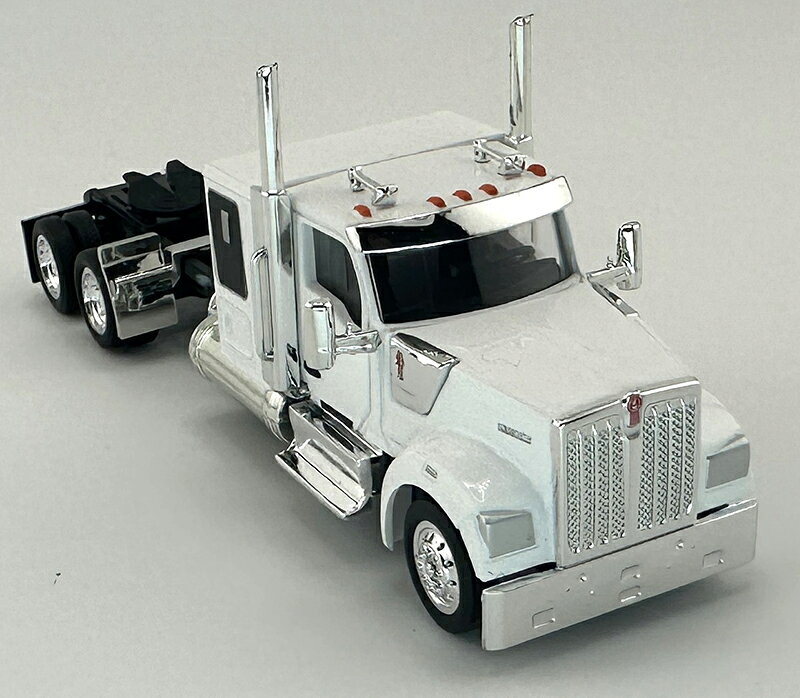 Kenworthケンワース W990 フラットトップ スリーパーキャブ ホワイト トラック 模型 / HO LOGISTICS 1/87 ミニカー 模型