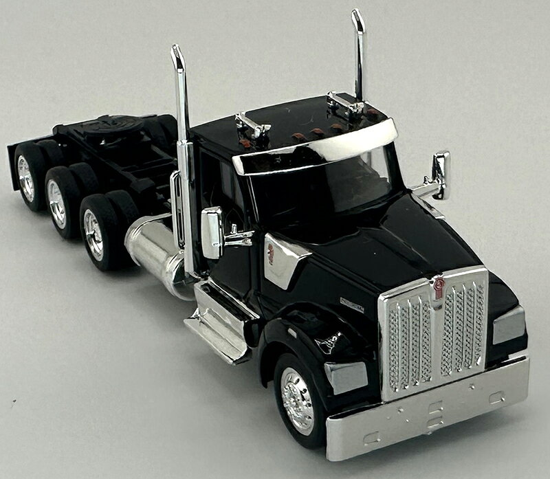 Kenworthケンワース W990 3軸 デイキャブ ブラック トラック 働く車 模型 モデル / HO LOGISTICS 1/87 ミニカー 模型