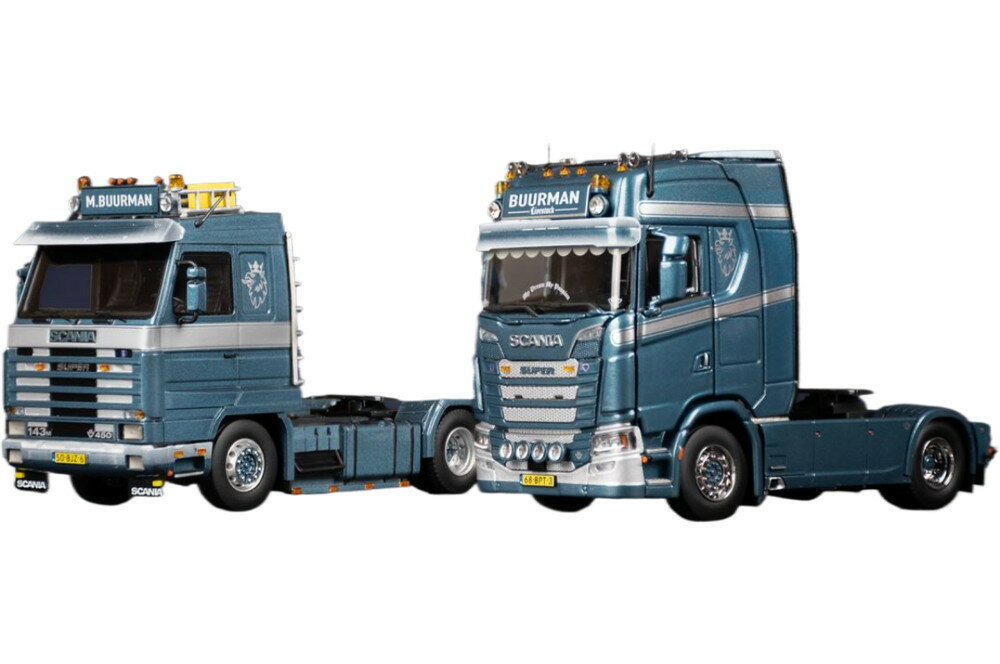 Buurman Scania 143M Streamline 4x2 + Scania S Series ハイルーフ 4x2 / IMC 1/50 ミニカー 模型
