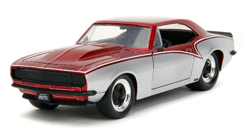 Rakuten - Chevroletシボレー カマロ 1967 レッド/シルバー マッスルカー 模型 モデル / JADA 1/24 ミニカー 模型