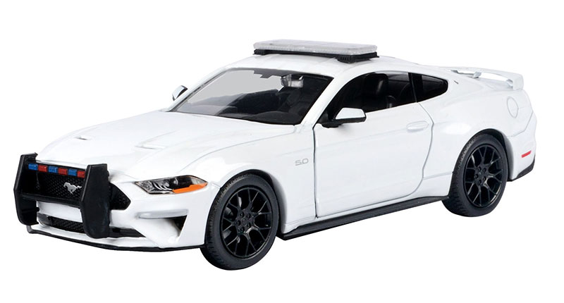 Ford Mustangフォード マスタング GT ポリス 2018 ホワイト パトカー 働く車 模型 / Motor Max 1/24 ミニカー 模型