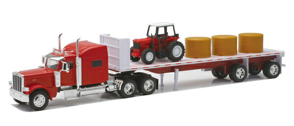 Rakuten - Peterbiltピータービルト 389 フラットベッド 農業 農場 働く車 トラック 模型 / NEW-RAY 1/32 農機