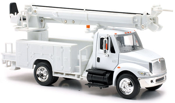 Internationalインターナショナル 4200 電柱設置トラック 働く車 特装車 模型 / NEW-RAY 1/43 建設機械模型