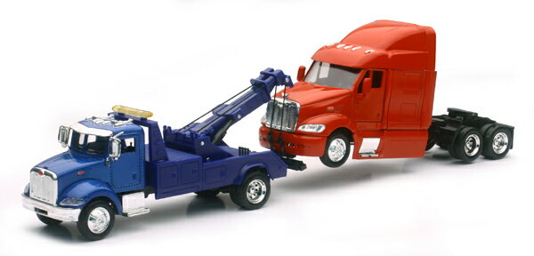 Rakuten - Peterbiltピータービルト 335 レッカー車 & 387 キャブ 働く車 模型 セット / NEW-RAY 1/43 ミニカー 模型