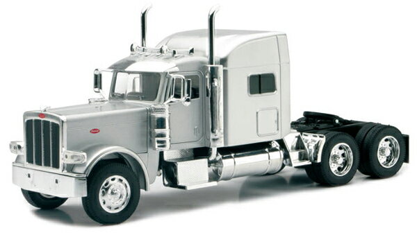 Peterbiltピータービルト 389 キャブ シルバー トレーラーヘッド 働く車 模型 / NEW-RAY 1/32 ミニカー 模型